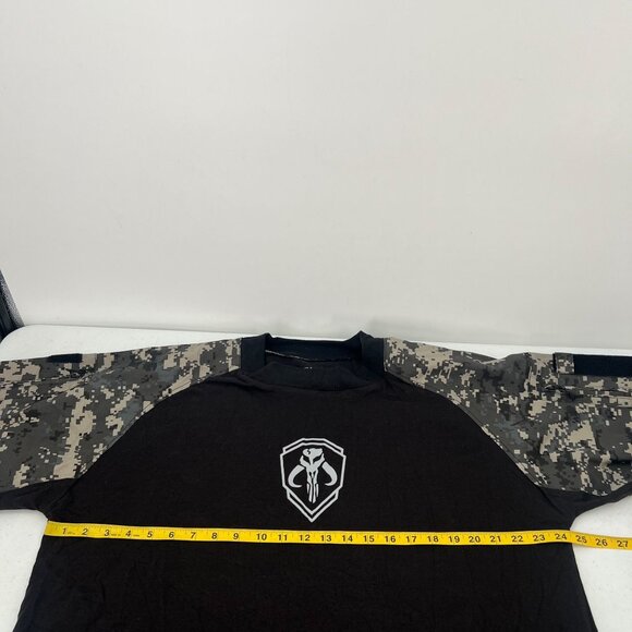 ROTHCO Tactical Airsoft Combat Shirt XL Black/Camo Sleeve Pockets New - Picture 6 of 9